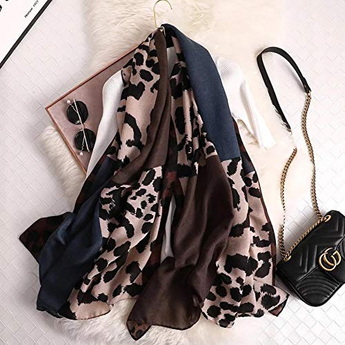 Schal Damen Schal Leopard Frauen Weiche Pashminas Schals Schals Hijab Animal Print Leopardo Halstuch Kap-05_180X90Cm