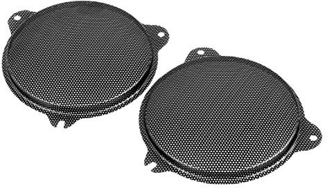 Bid4ze Rejillas de malla de metal de repuesto para altavoces delanteros de 5.25 pulgadas para Harley Touring FLH Road Glide, color negro