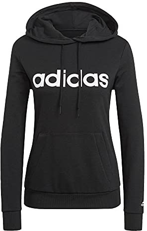 adidas Lin Ft Felpa, Black/White, M Donna
