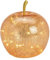Wurm Lampe Apfel (S) Glas, Gold, Apfel Leuchte mit LED Lichterkette, Dekolampe, Tischleuchte, Apfellampe