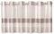 Design Ösen Scheibengardine 2221 beige Creme | Kurzgardine HxB 50x140cm ideal für Kleinfenster | Bistrogardine mit Metallösen |