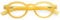 GAWK Type J Frosted Yellow Retro Round Reading Glasses with Pouch Case