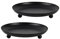 Alnicov 2pcs Candle Holder Plates,4.4 Inches Pedestal Pillar Candlestick Stand for Wax Candles for Incense Cones Spa Wedding Pray Home Party Decoration,Black