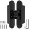 Black Invisible Door Hinge 180 Degree Swing, Heavy Duty (135lb) Hidden Door Hinge, Three-Way Adjustable, Interior Door Concealed Hinge - Villar Home Designs