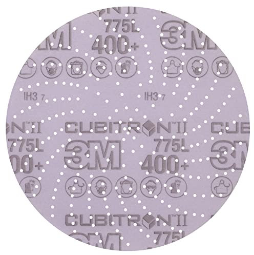 3M Xtract Cubitron II Film Disc 775L, 203 mm, 320+, Clean Sand, 50 Discs per Pack