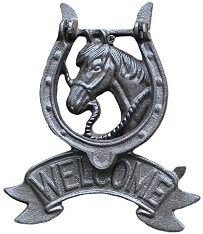 Türklopfer For Die Haustür, Türklopfer Aus Gusseisen Mit Pferdekopf, Dekorativer Türklopfer For Bauernhäuser