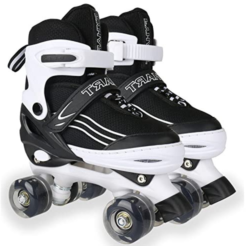 Pattini a rotelle per ragazzi Pattini a rotelle regolabili per bambini con ruote luminose, divertenti per ragazzi e ragazze, per uso interno ed esterno, medi