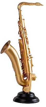 JTBDWOSK Skulptur Deko Harz Musikinstrument Saxophon Geige Home Decoration Geschenke Kunst Musikkulptur Desktop Ornament für Wohnzimmer Schlafzimmer,2