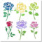 GORGECRAFT Rose Pochoir Fleurs avec Feuilles Modèles 18x18cm Motif Bouquet de Roses Réutilisable Pochoirs Carrés en Plastique Signe pour Peinture Sur Mur Toile Tissu Cahier Scrapbooking Bricolage