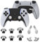 Hzxkqmil Thumbsticks de Metal para PS5 Edge Controller, 6 Joystick Palancas Analógicas 4 Palas Traseras Botones de Disparo Accesorios de Repuesto para PS5 Edge Mando, Plata