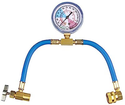 Haveratio R134A Klimaanlage Gas Kältemittel Laderohr Rohr Ladeschlauch mit Manometer für Auto Automobil