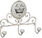 Biscottini Appendiabiti da parete L30,5xPR6,5xH25,5 - Attaccapanni da muro in ferro - 3 ganci appendiabiti shabby chic - Appendiabiti ingresso