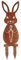 Rostikal Gartenstecker Rost Osterhase 23,5 cm - Metall Ostern Deko Figur Hase mit Karotte