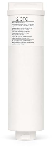 Naturewater CTO-UF01 Aktivkohle Block Filter 10 Zoll (254 mm) 5 µ Ersatz Wasserfilter, Umkehrosmose Filter, Ersatz Filterkartusche, Trinkwasserfilter