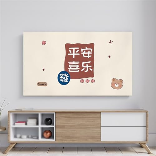 BMOZRM TV-Bildschirmabdeckung, Universelle Weiche TV-Schutzhülle Für Den Umzug, Verschiedene Fernseher, Staubdichte Abdeckung Für LCD-LED-Flachbildfernseher (Color : J, Size : 32-37 inch)