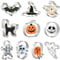 Crethinkaty 10-teiliges Halloween-Ausstechformen-Set zum Backen – Geist, Fledermaus, Katze, Lebkuchenmann, Kürbis, Totenkopf, rund und Hexenhut-Form – Edelstahl Urlaub Keksausstecher