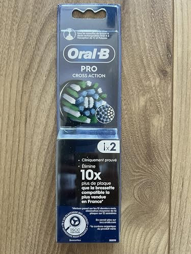 Oral-B Pro Cross Action Aufsteckbürste für elektrische Zahnbürste, 2 Stück