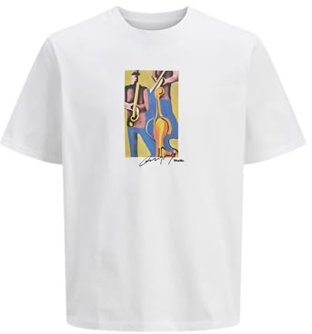 Jack & Jones Herren Jormanchester Cubism Front Tee Ss Cn Jormanchester Cubism Front Tee Ss Cn (1er Pack)