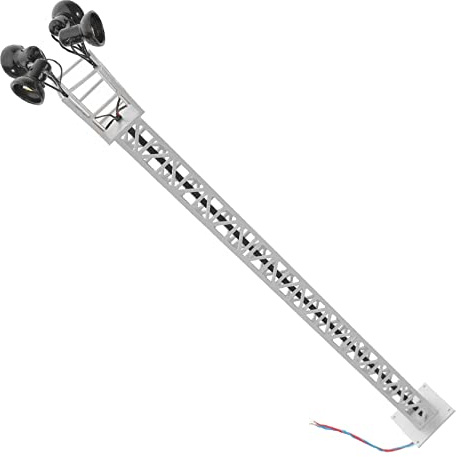 BELLIFFY Modèle de Feu Miniature Lumineux pour Train Échelle 1:87, Accessoires Décoratifs Argentés, Matériaux DIY pour Modélisme Ferroviaire, Adapté aux Tables à Sable et Scènes