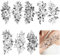 8 Blätter Temporäre Tattoos Große Blume, 3D Skizzieren Tattoo Aufkleber, Frauen Männer Fake Tattoos, Wasserdicht Realistische Temporary Tattoos, Sexy Pfingstrose Temporäre Tätowierung für Hals/Arm