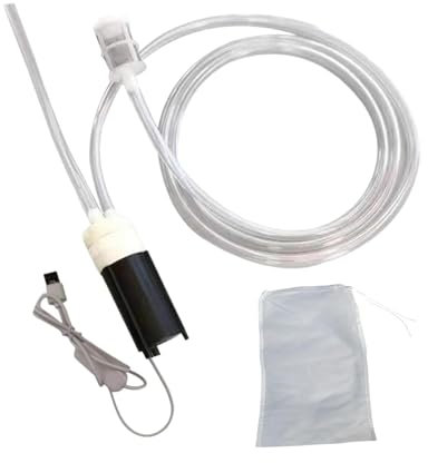 F Fityle Attrezzatura per la preparazione del vino per uso domestico Pompa elettrica per vino USB Tubo sifone Forniture per la preparazione del vino potenti e, Tubo in Silicone 2m