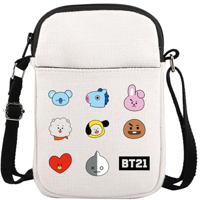 K-Pop-Figuren Crossbody Bag K-Pop Team Geschenk für Fans Sänger Fan Geschenk B-T inspirierte Reißverschluss-Umhängetasche