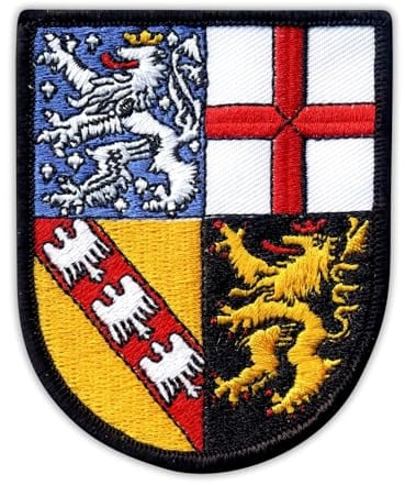 Wappen Saarland – zum Aufnähen/Aufnähen – besticktes Abzeichen/Patch
