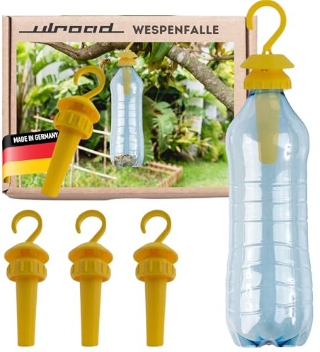 ULROAD 6X Wespenfalle für Flasche mit Hänger für Baum Küche drinnen und draußen I Grillen Garten I Insektenfalle Falle für Wespen Fliegen Obstfliegen Mücken zum Stellen oder aufhängen