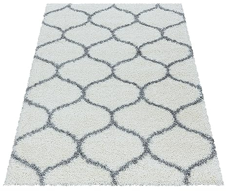 KADIMA DESIGN Teppich Hochflor Scandi-Stil Kuschelig Weich Waschbar Strapazierfähig Langlebig 30mm Flor Creme 240x340 cm Schlafzimmer Fußbodenheizung geeignet Oeko-TEX Schnelltrocknend | Ronda