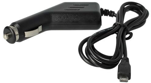 vhbw Autoladegerät Autoladekabel Ladekabel USB 12V Zigarettenanzünder Adapter kompatibel mit Smartphone, GPS, Mp3-Player, Navi mit Micro USB Anschluss