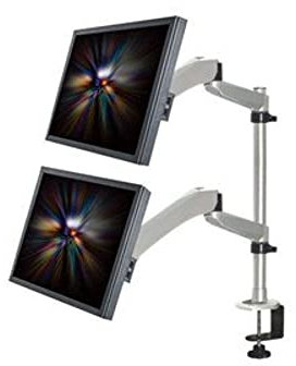 Cotytech Dual Monitor Desk Mount Spring Arm Quick Release with Clamp Base (DM-C2SA3-C)