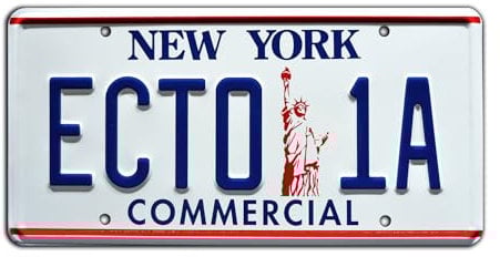 Ghostbusters 2 | ECTO-1A | Metal Stamped License Plate
