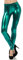Sakkas Footless Liquid Wet Look Metallic Stretch Leggings - Green/Small
