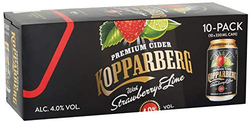 Kopparberg Premium Cider with Strawberry & Lime, 10 x 330ml