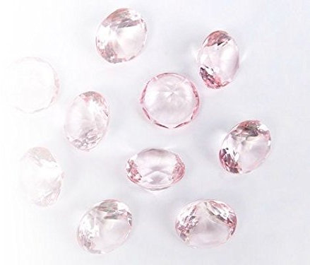 eventkauf 10 Kristalle Diamanten Streuteile Dekosteine 20mm (Rosa)