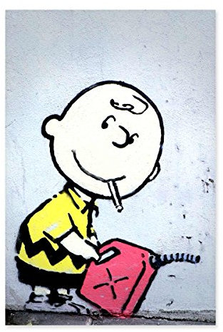 Zimmerposter Charlie Brown Banksy Posterdruck – Poster in div. Größen 50x80cm