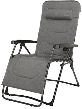 Relaxliege Relax Lounger Westfield Cloud grau 140kg belastbarkeit gepolstert Hochlehner Campingstuhl Klappstuhl B-Ware