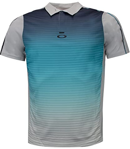 Oakley Mens Engineered Polo Bubba Colourblock T-Shirt 434287 202 Grey