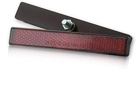 Reflektor Motorrad hinten rot 102,5x15mm verschraubt M5 Rückstrahler Katzenauge Roller Quad E-geprüft