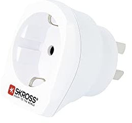 Skross 1.500209-E adaptador de enchufe eléctrico Tipo I (AU) Tipo C (Europlug) Blanco - Adaptador para enchufe (Tipo I (AU), Tipo C (Europlug), 100 - 250 V, 10 A, Blanco, 2, 3)