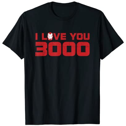 Marvel Avengers: Endgame Iron Man I Love You 3000 Distressed T-Shirt
