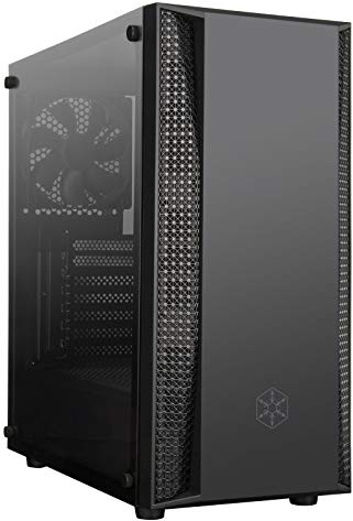 SilverStone Technology FARA B1 - FARA Tower ATX Gaming Computer Gehäuse, Elegantes Zuluftdesign, Seitenteil aus gehärtetem Glas SST-FAB1-G