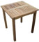 Strandkorbwerk Teakholz Gartentisch rechteckig Beistelltisch naturbelassen Teak Tixsch (70 cm x 70 cm)