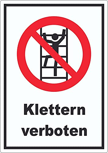 Aufkleber Klettern verboten A6 (105x148mm)