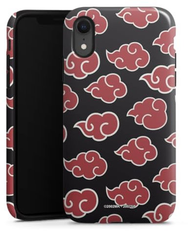 DeinDesign Panzer Handyhülle kompatibel mit Apple iPhone Xr robuste Outdoor Hülle Schutzhülle glänzend Naruto Shippuden Pattern Akatsuki