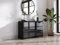 3E 3xE living.com Kommode mit 6 Schubladen 138 cm, Farbe: Schwarz Matt/Schwarz Glanz, H: 79 cm, B: 138 cm, T: 39 cm