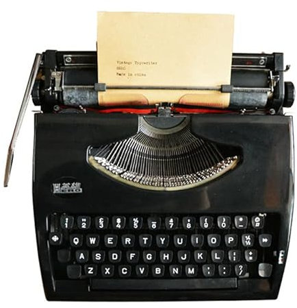 BEESOM Vintage Finish Antike Schreibmaschine - Flexible Tasten Klare Handschrift - Literarische Retro-Sammlung Geschenk 30 * 30 * 8CM