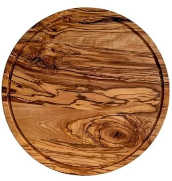Planche à pizza ronde en bois d'olivier (20 cm)