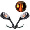 Motorradspiegel. Motorradlenker-Spiegel, Motorrad Rückspiegel LED Blinker Rückspiegel mit SU-ZUKI kompatibel kompatibel GSXR 600 750 2006-2010 1000 2005-2007 K6 K7 K8 Motorrad konvexer Rückspiegel