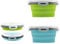 DQZSY Lot de 2 Boîtes de Conservation Rondes Pliables en Silicone - Boîtes à Déjeuner et à Pain - Ensembles de Rangement